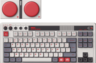 Vue générale du clavier 8bit retro mechanical keyboard